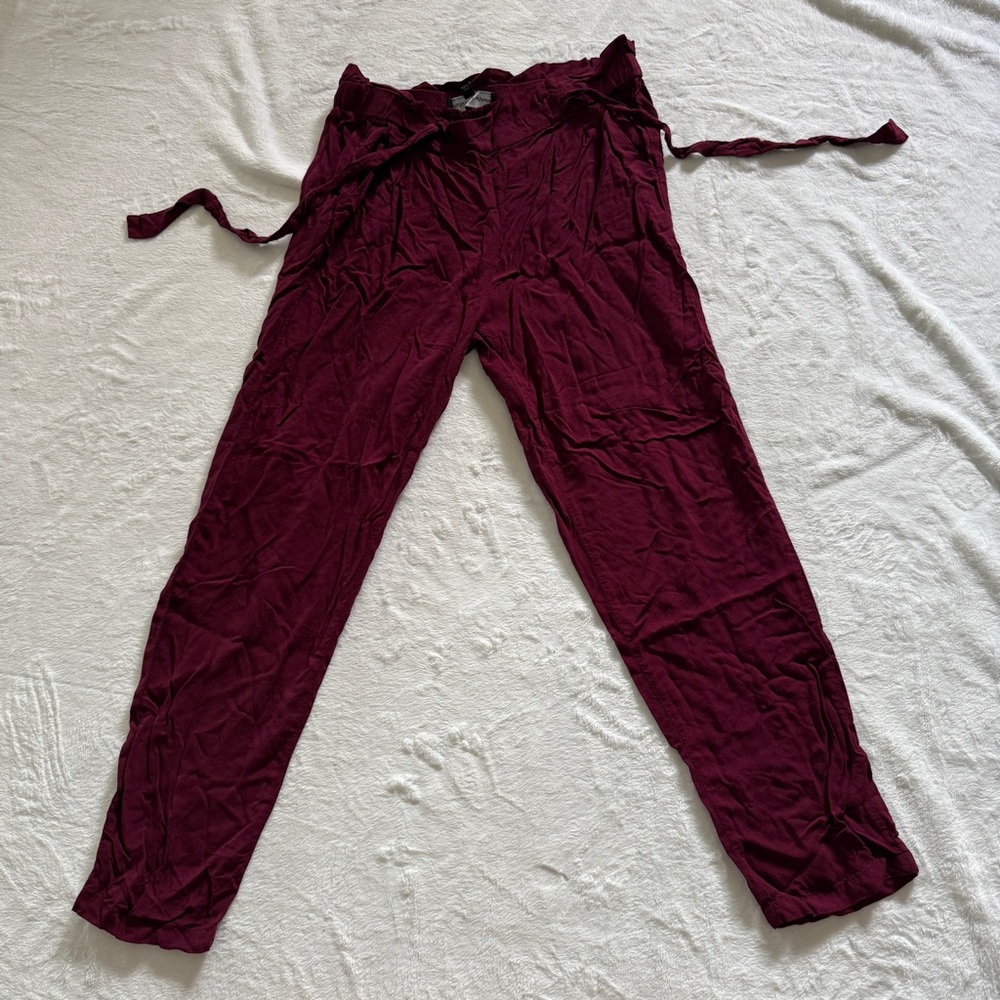 Ambiance Burgundy Palazzo Trousers